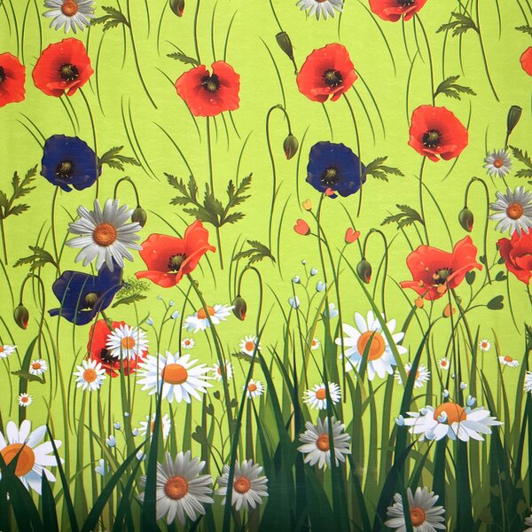 Ubrus PVC Mirabella 6910B - Polní kvítí 140cm x 20m