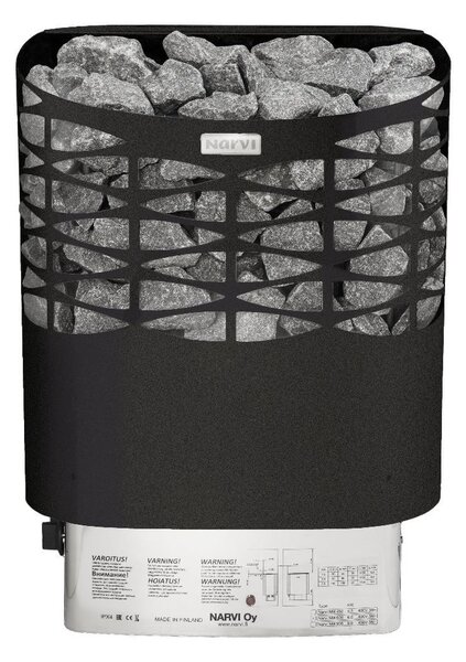 Narvi saunová kamna elektrická NS 450 Black, black