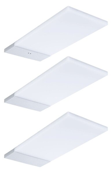 P 92122 LED podskříňkové svítidlo Bredo s čidlem 3ks sada 4000K 3x2,5W 80x190mm 230/12V stříbrná - PAULMANN
