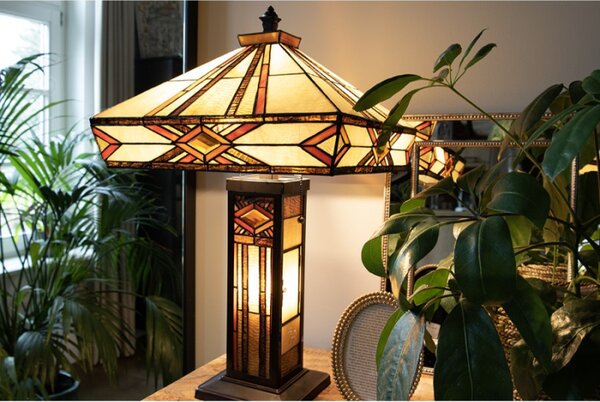 Stolní lampa Tiffany Pier – 42x42x71 cm