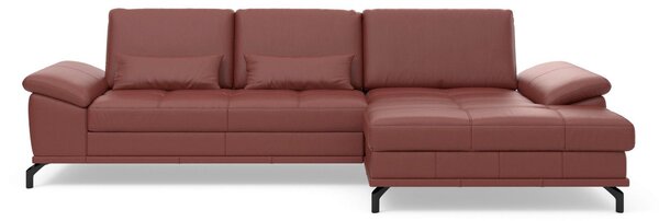 ROHOVÁ SEDAČKA, kůže, červenohnědá Sit & More - Sedací soupravy, Online Only