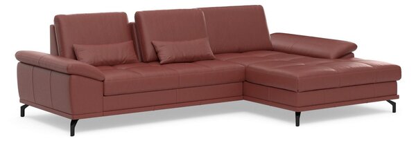 ROHOVÁ SEDAČKA, kůže, červenohnědá Sit & More - Sedací soupravy, Online Only
