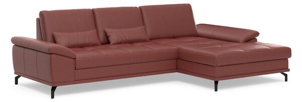 ROHOVÁ SEDAČKA, kůže, červenohnědá Sit & More - Sedací soupravy, Online Only