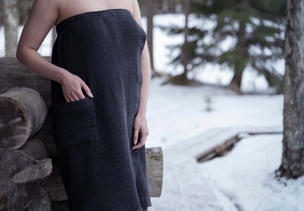 Rento dámský kilt do sauny 85x145 black