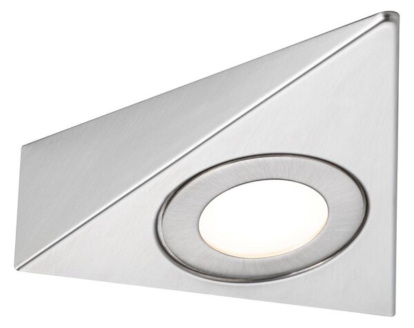 P 92125 LED podskříňkové svítidlo Trias čidlo přiblížení 3ks sada 3x2,7W 135x132mm 230/12V kov kartáčovaný - PAULMANN
