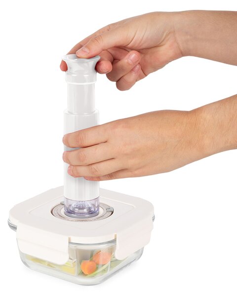 Compactor skleněná vakuovací dóza na potraviny ASPIFRESH - S, 525 ML, 13,2x13,2x5,5(h) cm