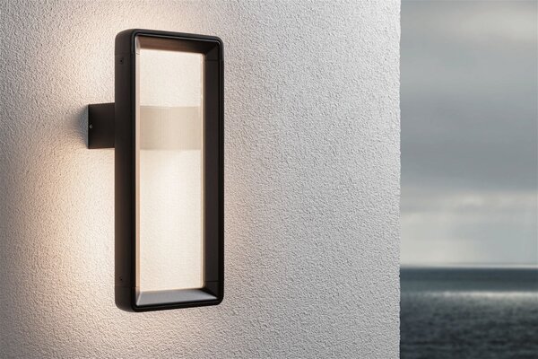 P 93109 LED venkovní nástěnné svítidlo Reana pohybové čidlo HF senzor IP44 176x107mm 3000K 2x3W 230V antracit kov - PAULMANN