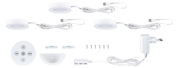 P 92127 LED podskříňkové svítidlo Batuno 3x2,1W 70mm 230/24V bílá - PAULMANN