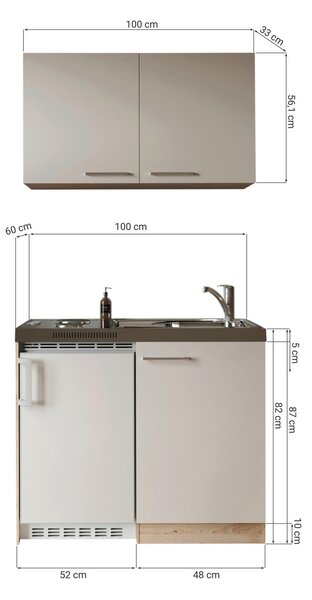 MINIKUCHYNĚ 100 cm Respekta - Online Only kuchyňské linky, Online Only