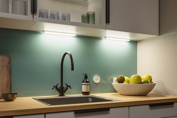 P 92128 LED podskříňkové svítidlo Barreo 2x3,3W 300x22mm 230/24V bílá - PAULMANN