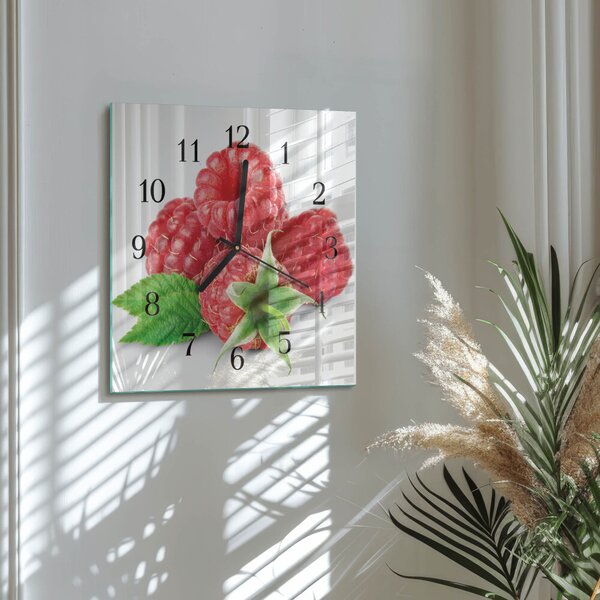 Skleněné hodiny na stěnu Maliny zskc-30x30-00175583