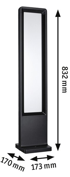 P 93110 LED stojací svítidlo Reana IP44 832mm 3000K 2x4W 230V antracit kov - PAULMANN