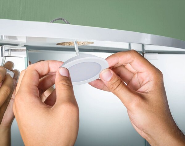 P 93120 LED vestavná nábytková svítidla 3ks sada kruhové 65mm 3x2,5W 230/12V 4000K bílá - PAULMANN