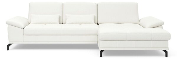 ROHOVÁ SEDAČKA, kůže, bílá Sit & More - Sedací soupravy, Online Only