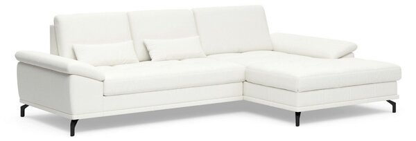ROHOVÁ SEDAČKA, kůže, bílá Sit & More - Sedací soupravy, Online Only