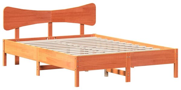 Postel bez matrace voskově hnědá 150 x 200 cm masivní borovice 3328231