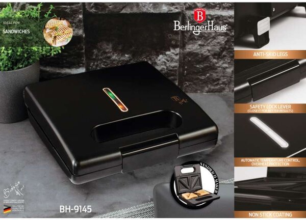 Toustovač sendvičovač s nepřilnavým povrchem Black Rose Collection