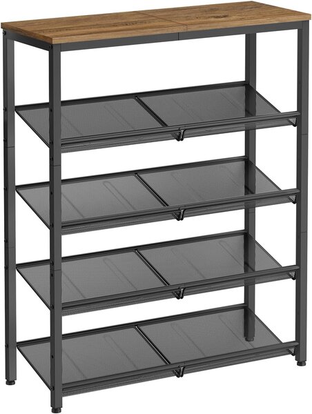 SONGMICS Botník Vasagle Lorado 93 cm medově hnědý/černý