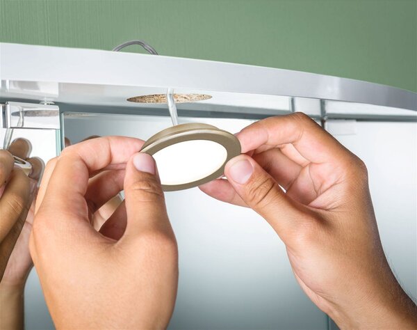 P 93119 LED vestavná nábytková svítidla 3ks sada kruhové 65mm 3x2,5W 230/12V 3000K zlatá mat - PAULMANN