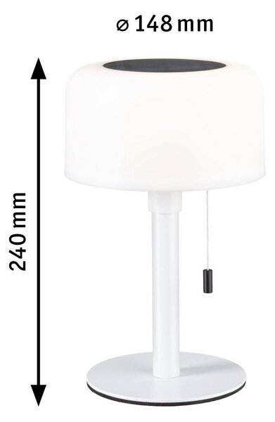 P 94606 Solární nabíjecí bateriové svítidlo Bartja IP44 2700K bílá - PAULMANN