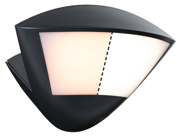 P 94864 LED venkovní nástěnné svítidlo Smart Home Zigbee 3.0 Skyla pohybové čidlo neláká hmyz IP44 226x164mm CCT 10W 230V antracit hliník - PAULMANN
