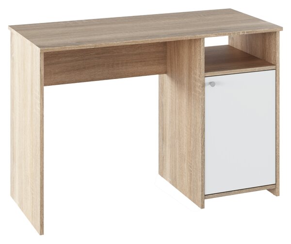 KONDELA PC stůl, dub sonoma / bílá, DEDE