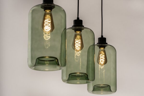 Závěsné designové svítidlo nad jídelní stůl Bottle Green (LMD)