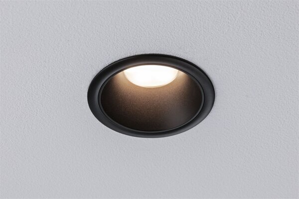 P 94871 LED vestavné svítidlo 3-krokové-stmívatelné Cole Coin IP44 kruhové 88mm Coin 6W 230V 2700K černá - PAULMANN