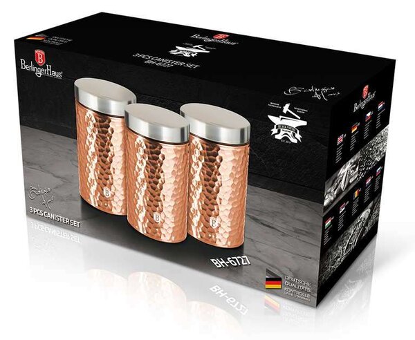 Dóza na potraviny sada 3 ks Primal Rosegold Metallic Line