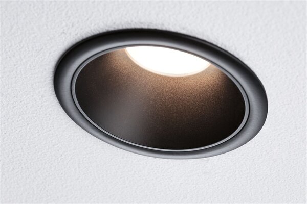 P 94871 LED vestavné svítidlo 3-krokové-stmívatelné Cole Coin IP44 kruhové 88mm Coin 6W 230V 2700K černá - PAULMANN