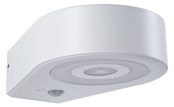 P 94867 LED venkovní nástěnné svítidlo Silma pohybové čidlo IP44 65x186mm 3000K 5,5 / 1x0,7W 230V bílá hliník - PAULMANN