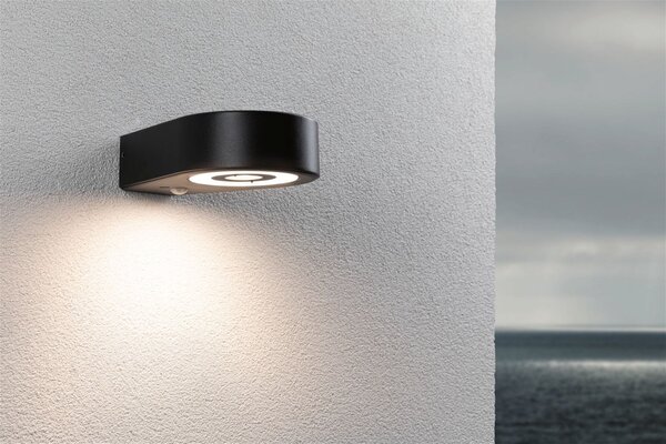P 94865 LED venkovní nástěnné svítidlo Silma pohybové čidlo IP44 65x186mm 3000K 5,5 / 1x0,7W 230V antracit hliník - PAULMANN