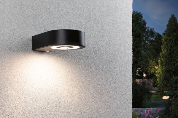 P 94865 LED venkovní nástěnné svítidlo Silma pohybové čidlo IP44 65x186mm 3000K 5,5 / 1x0,7W 230V antracit hliník - PAULMANN