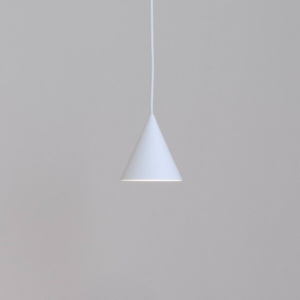 Nowodvorski Lighting Závěsné světlo ZENITH, bílé, Ø 11 cm, kov, GU10, stmívatelný, Bílá / opál, Obývací pokoj / jídelna, kov, Moderní