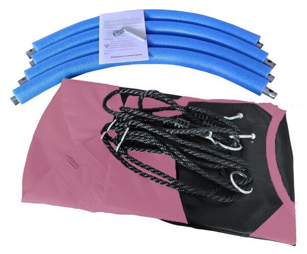 Aga Závěsný houpací kruh 110 cm Růžový s vlajkami