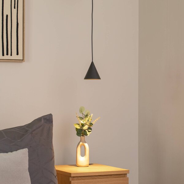 Nowodvorski Lighting Závěsné světlo ZENITH, tmavě šedé, Ø 11 cm, kov, GU10, stmívatelný, Hliník / šedá / zinek, Obývací pokoj / jídelna, kov, Moderní