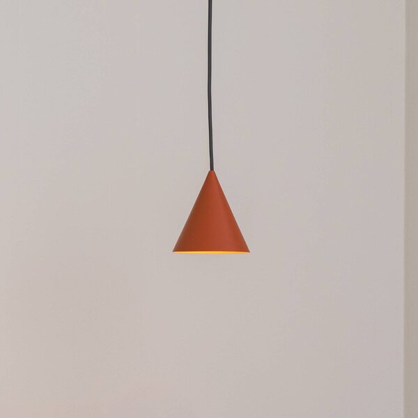Nowodvorski Lighting Závěsné světlo ZENITH, terakota, Ø 11 cm, kov, GU10, stmívatelný, Hnědá / rez, Obývací pokoj / jídelna, kov, Moderní