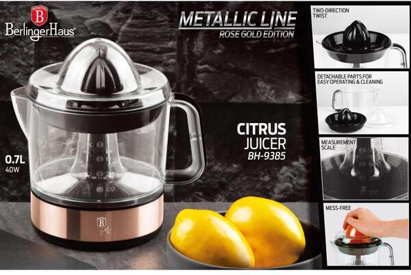 Lis na citrusy elektrický 0,7 l Rosegold Metallic Line