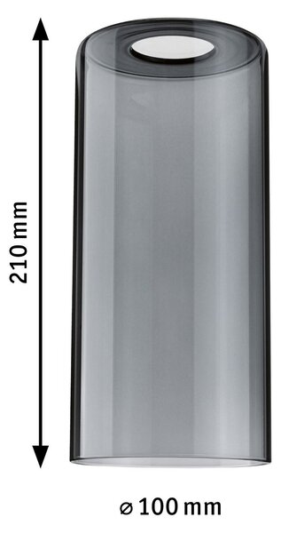 P 95607 URail stínidlo Raja 2Easy 100mm kouřové sklo - PAULMANN