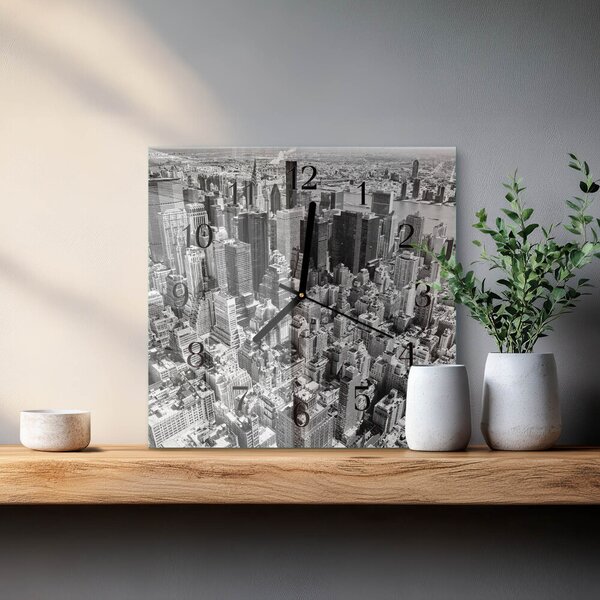 Skleněné hodiny na stěnu Horizont zskc-30x30-00175633