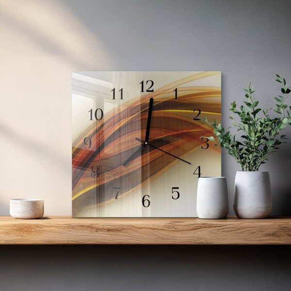 Skleněné hodiny na stěnu Abstrakce zskc-30x30-00175646