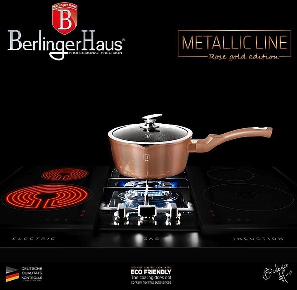 Rendlík s poklicí s mramorovým povrchem 16 cm Rosegold Metallic Line