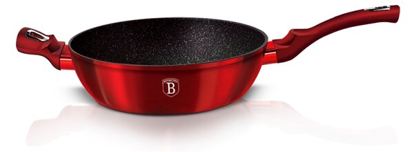 Pánev hluboká s mramorovým povrchem a poklicí 32 cm Burgundy Metallic Line