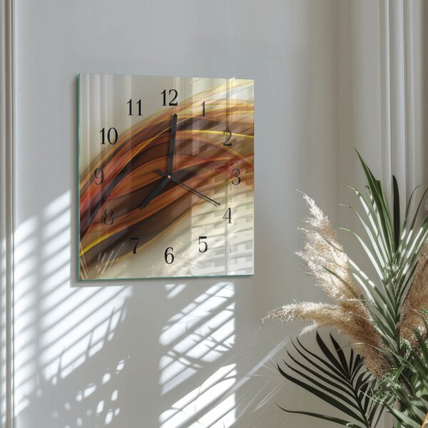 Skleněné hodiny na stěnu Abstrakce zskc-30x30-00175646