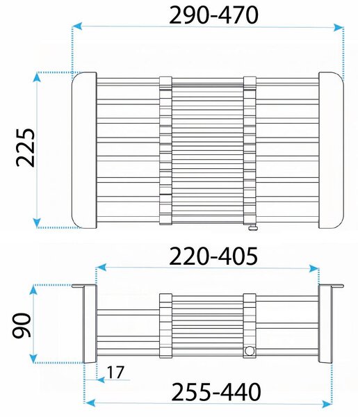 Teleskopický odkapávač na dřez REA P14487A Grey