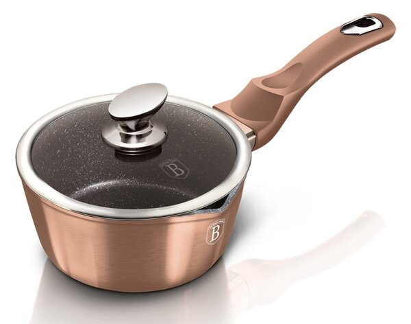 Rendlík s poklicí s mramorovým povrchem 16 cm Rosegold Metallic Line