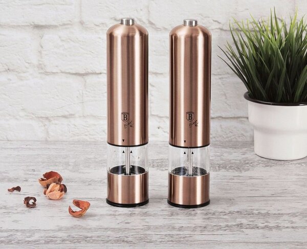 Mlýnek na pepř a sůl elektrický sada 2 ks Rosegold Metallic Line