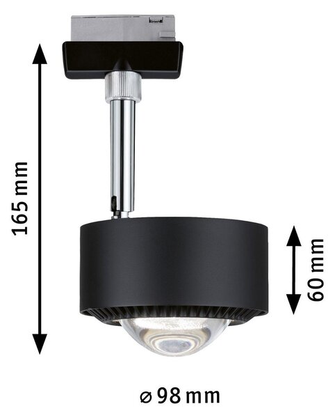 P 96771 URail LED lištový spot Aldan spot 8W CCT 230V černá mat - PAULMANN