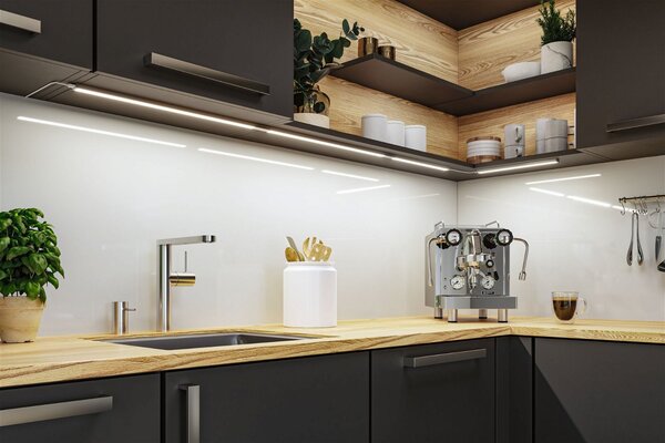 P 98609 LED podskříňkové svítidlo Inline 2ks startovací sada 2x4W 350x26mm 24V matný chrom - PAULMANN