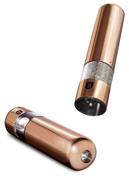 Mlýnek na pepř a sůl elektrický sada 2 ks Rosegold Metallic Line